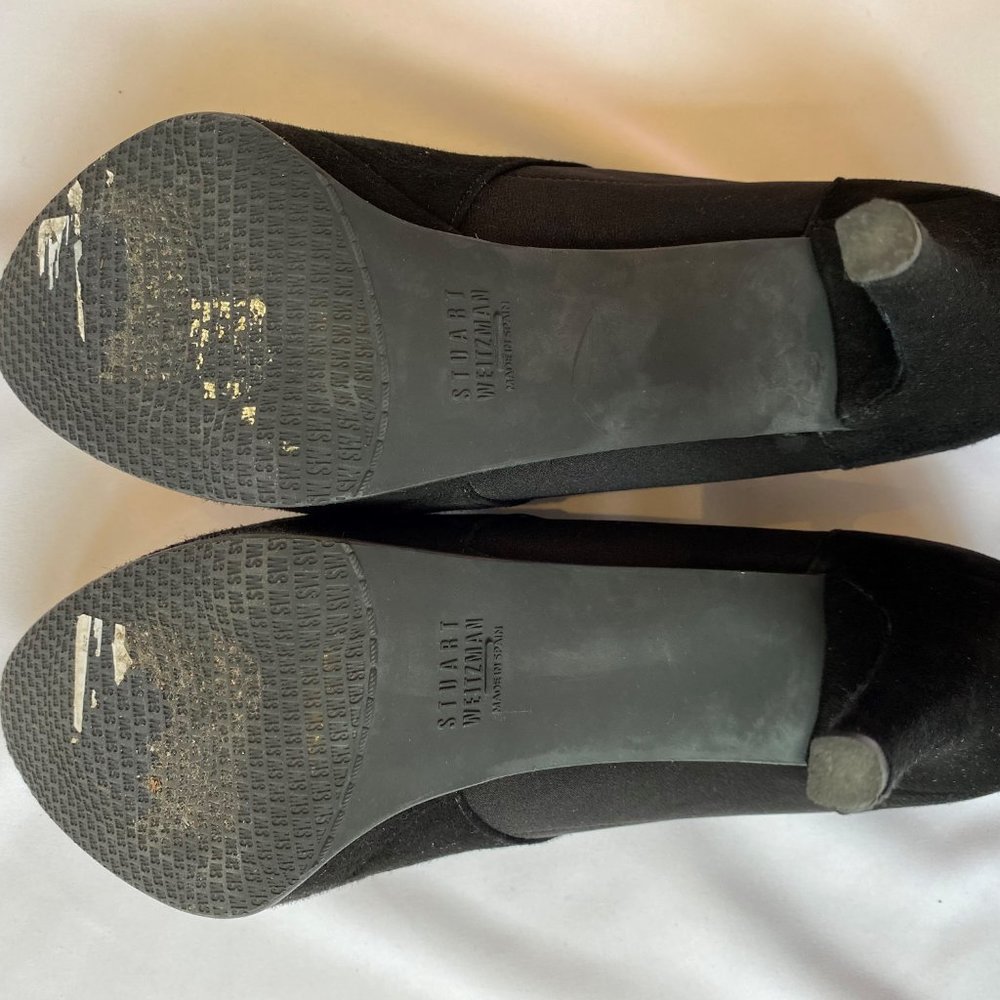 Stuart Weitzman Black Suede Upkeep Ankle Boot - Picture 5 of 8